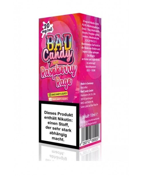 Raspberry Rage - Bad Candy Nic Salt Liquid 10ml