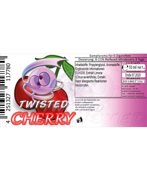 Cherry - Twisted Flavors Aroma 10ml