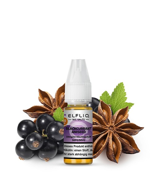Blackcurrant Aniseed - ELFLIQ - Nikotinsalz Liquid...
