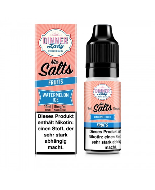 Watermelon Ice - Dinner Lady Salt Nic Liquid 10ml