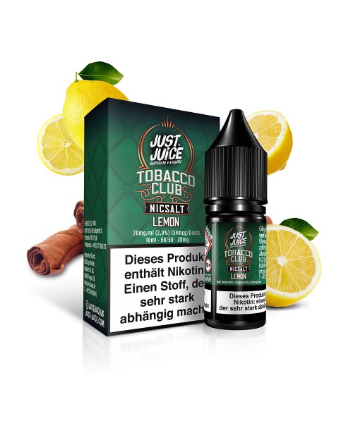 Tobacco Club Lemon - Just Juice - Nikotinsalz Liqu...
