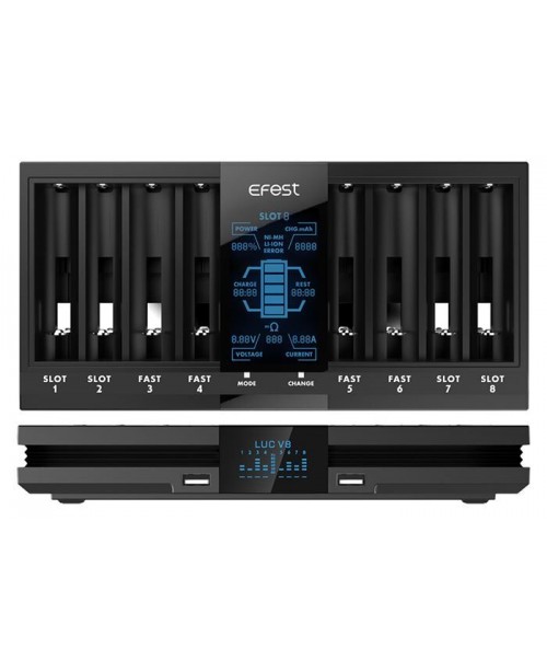 Efest LUC V8 Ladegerät für 3,6V-3,7V Li-Ion und ...