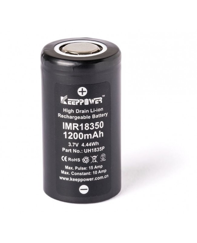 Keeppower IMR18350 Li-Ion 3,7V 1200mAh Akku (15A)